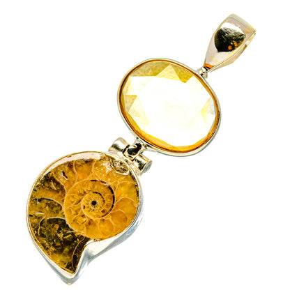 Ammonite Fossil Pendants handcrafted by Ana Silver Co - PD759097