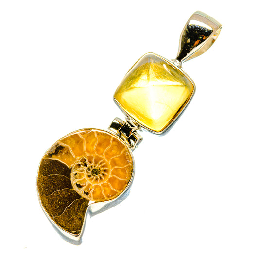 Ammonite Fossil Pendants handcrafted by Ana Silver Co - PD759098