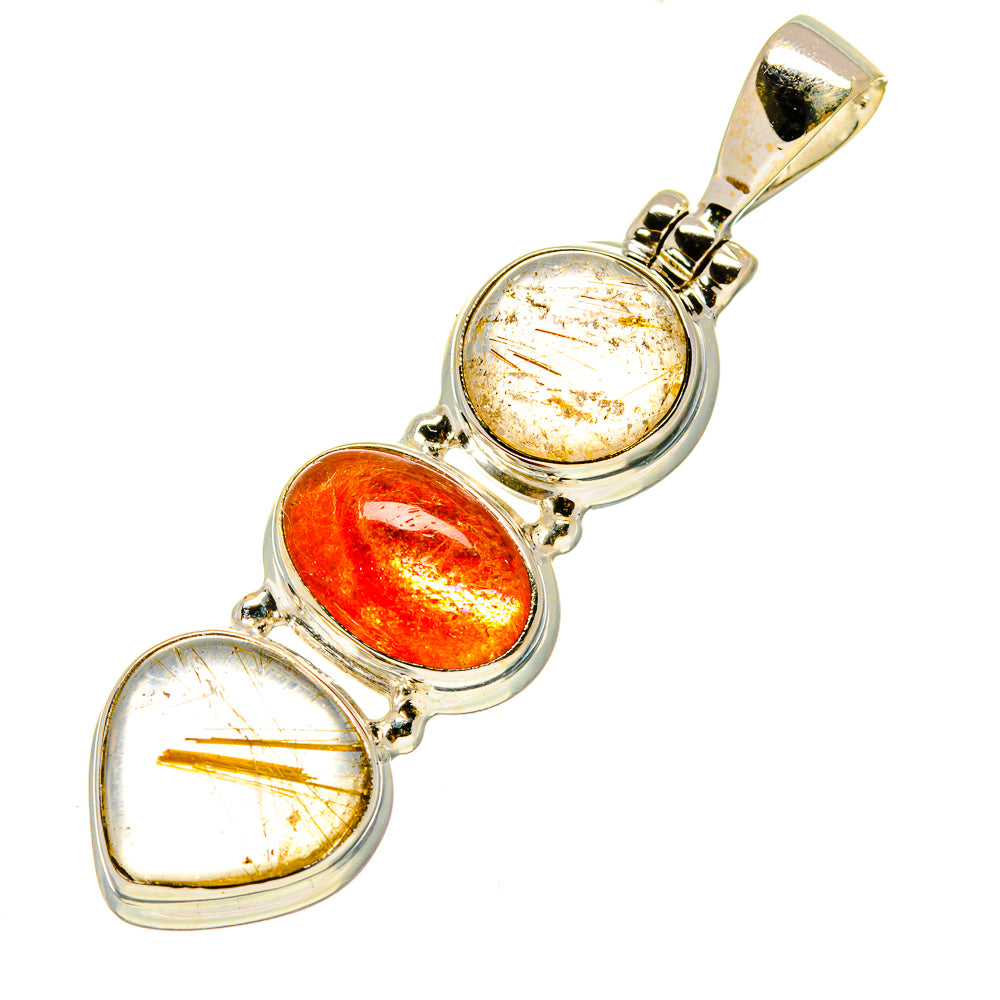 Rutilated Quartz Pendants handcrafted by Ana Silver Co - PD759099