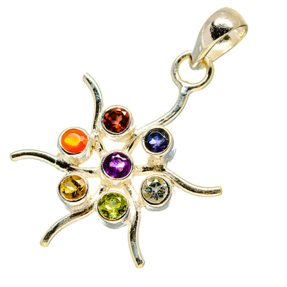 Multi-Stone Chakra Pendants handcrafted by Ana Silver Co - PD759103