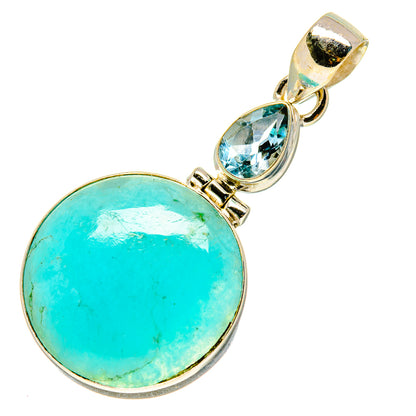 Peruvian Amazonite Pendants handcrafted by Ana Silver Co - PD759106