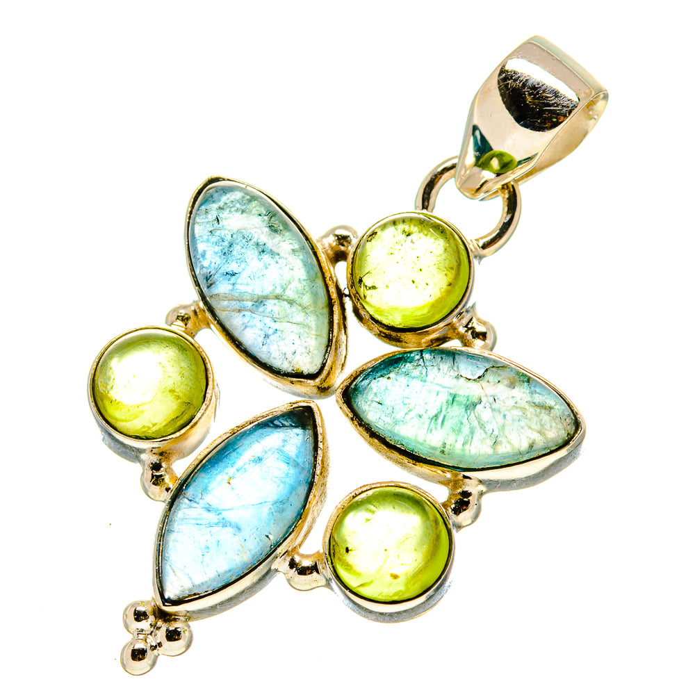 Blue Fluorite Pendants handcrafted by Ana Silver Co - PD759108