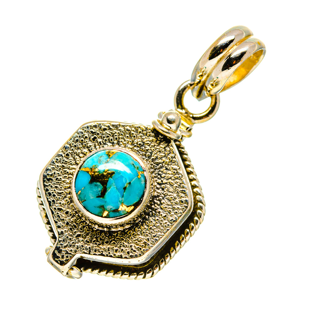 Blue Copper Composite Turquoise Pendants handcrafted by Ana Silver Co - PD759138