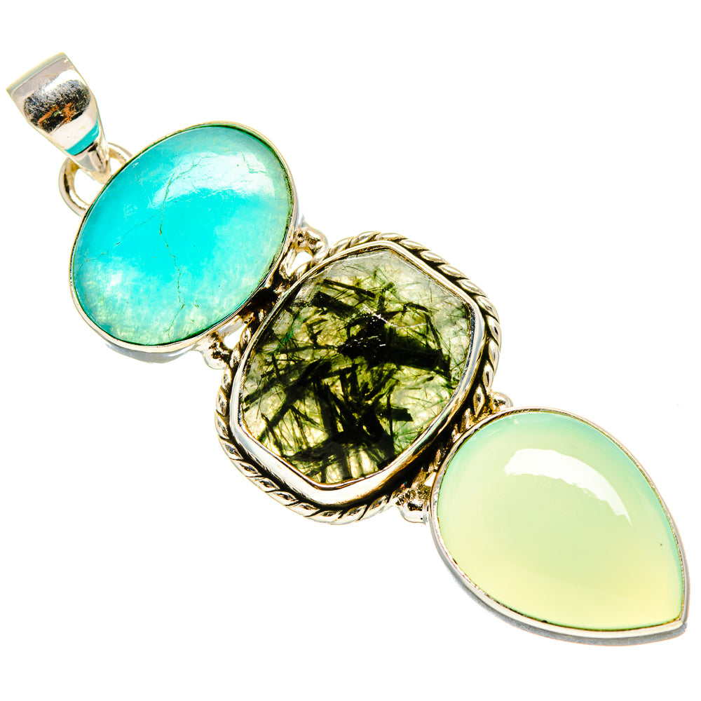 Tourmalinated Quartz Pendants handcrafted by Ana Silver Co - PD759158