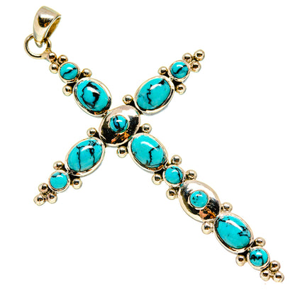 Blue Copper Composite Turquoise Pendants handcrafted by Ana Silver Co - PD759160