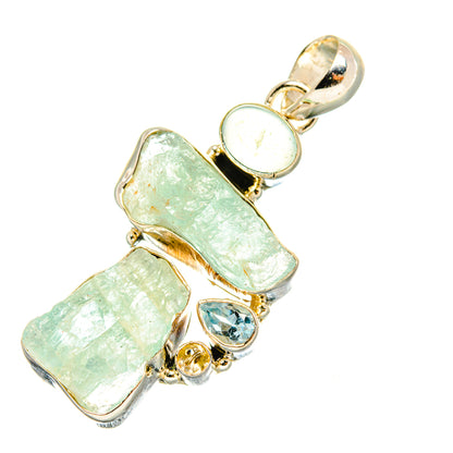 Aquamarine Pendants handcrafted by Ana Silver Co - PD7592