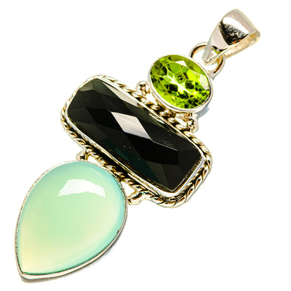 Aqua Chalcedony Pendants handcrafted by Ana Silver Co - PD759204