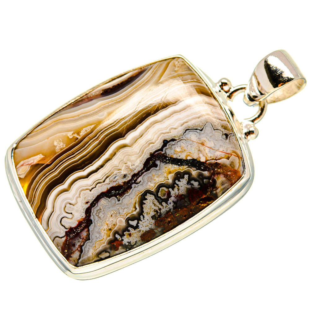 Laguna Lace Agate Pendants handcrafted by Ana Silver Co - PD759213