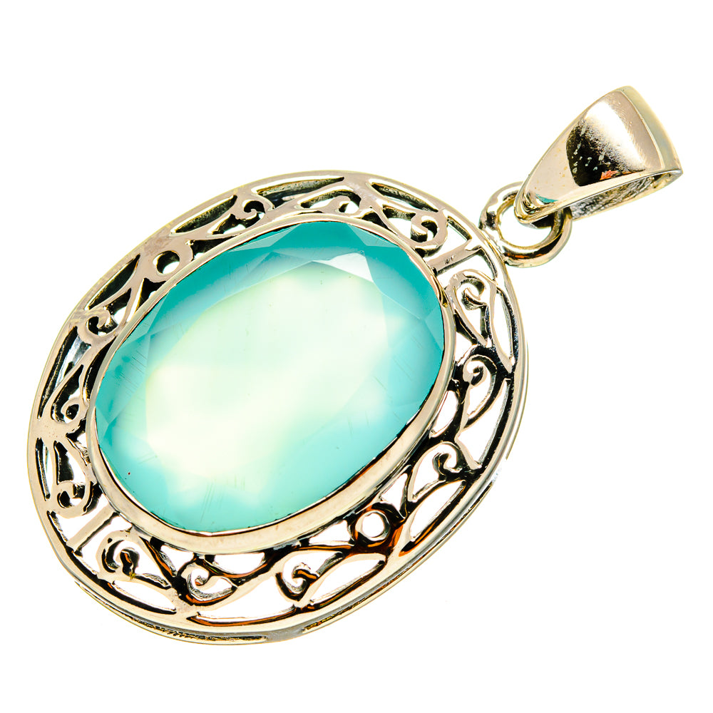 Aqua Chalcedony Pendants handcrafted by Ana Silver Co - PD759245