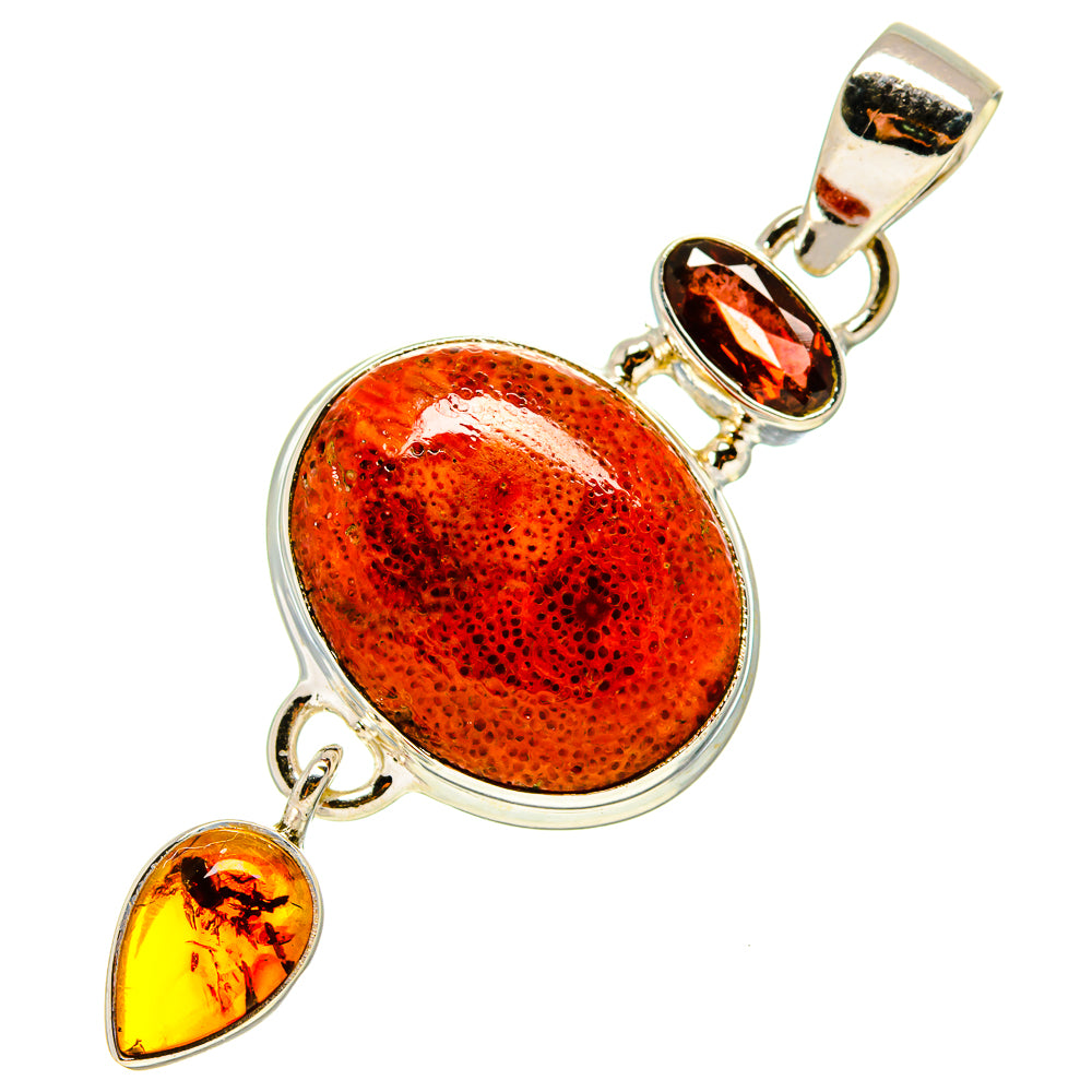 Sponge Coral Pendants handcrafted by Ana Silver Co - PD759296