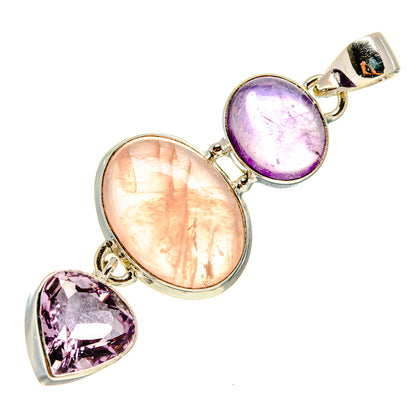 Rose Quartz Pendants handcrafted by Ana Silver Co - PD759320