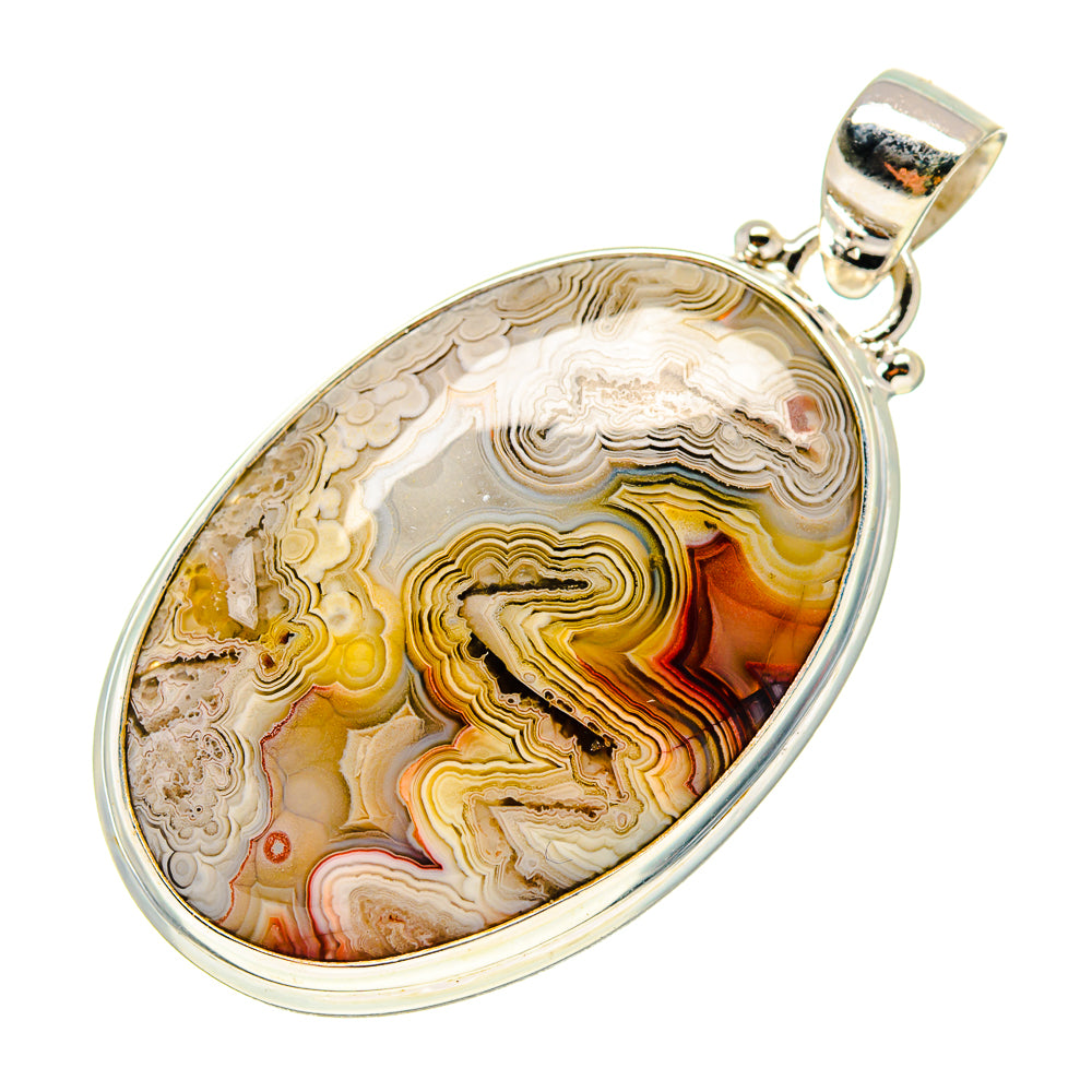 Laguna Lace Agate Pendants handcrafted by Ana Silver Co - PD759335