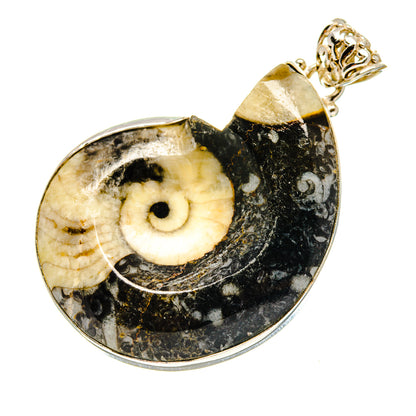 Orthoceras Fossil Pendants handcrafted by Ana Silver Co - PD759345