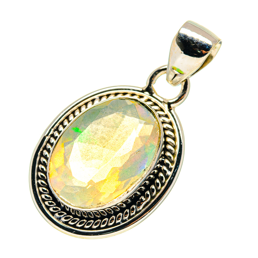 Ethiopian Opal Pendants handcrafted by Ana Silver Co - PD759380