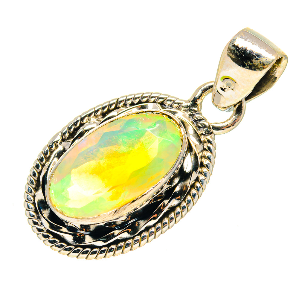 Ethiopian Opal Pendants handcrafted by Ana Silver Co - PD759383