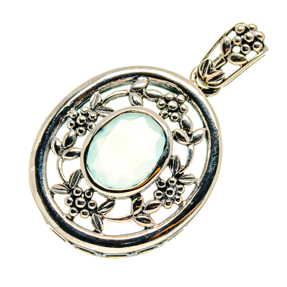 Aqua Chalcedony Pendants handcrafted by Ana Silver Co - PD759385