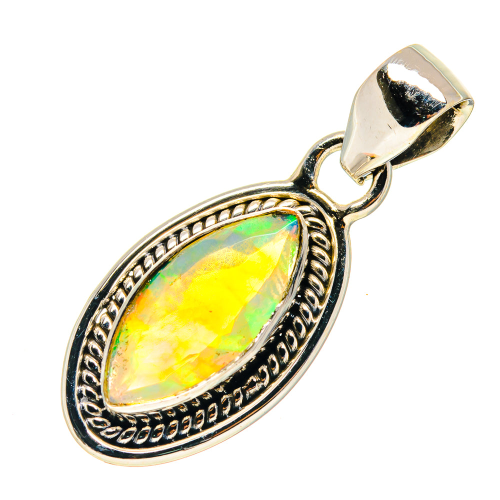 Ethiopian Opal Pendants handcrafted by Ana Silver Co - PD759394