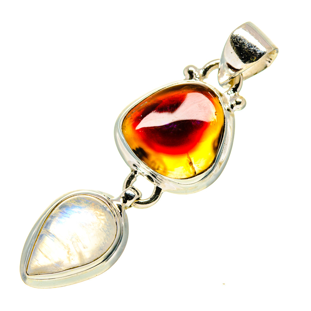Mexican Fire Agate Pendants handcrafted by Ana Silver Co - PD759440