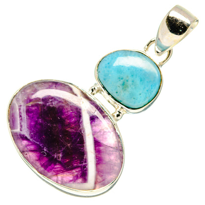 Chevron Amethyst Pendants handcrafted by Ana Silver Co - PD759476