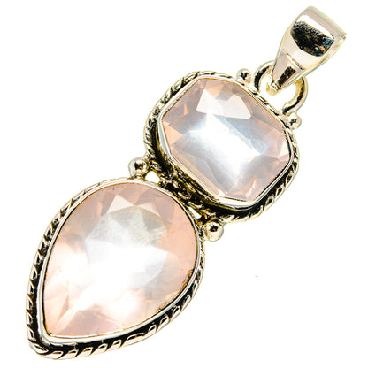 Rose Quartz Pendants handcrafted by Ana Silver Co - PD759478
