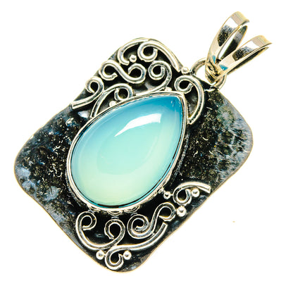 Aqua Chalcedony Pendants handcrafted by Ana Silver Co - PD759480