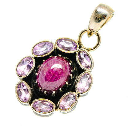 Star Ruby Pendants handcrafted by Ana Silver Co - PD759515