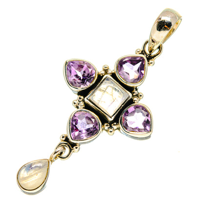 Rainbow Moonstone Pendants handcrafted by Ana Silver Co - PD759540