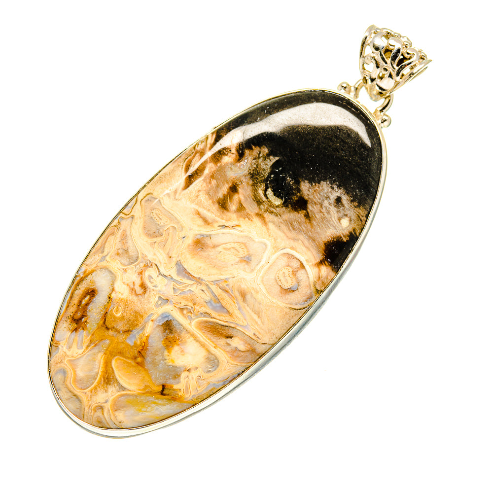 Peanut Wood Jasper Pendants handcrafted by Ana Silver Co - PD759581