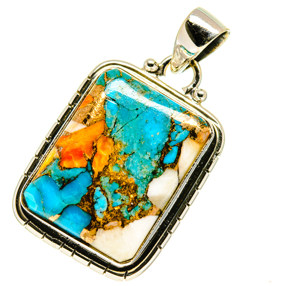 Blue Copper Composite Turquoise Pendants handcrafted by Ana Silver Co - PD759912