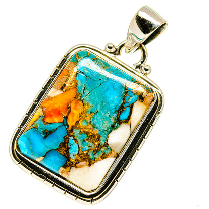Blue Copper Composite Turquoise Pendants handcrafted by Ana Silver Co - PD759912