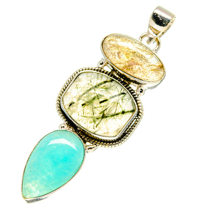 Tourmalinated Quartz Pendants handcrafted by Ana Silver Co - PD759916