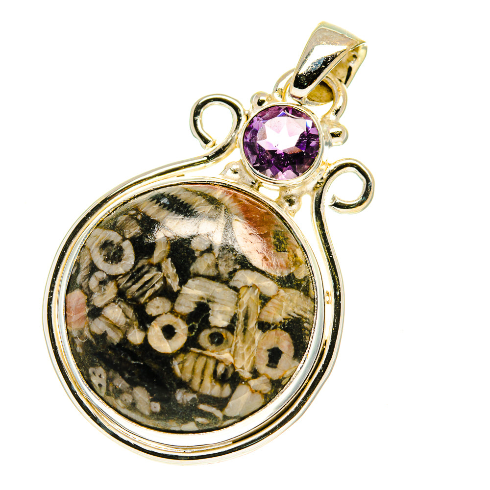 Crinoid Fossil Pendants handcrafted by Ana Silver Co - PD759933
