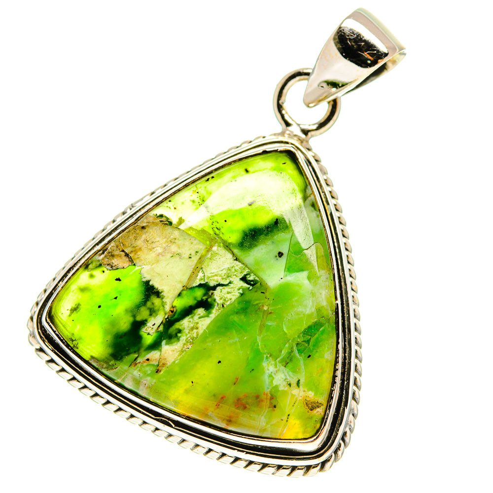 Australian Green Opal Pendants handcrafted by Ana Silver Co - PD759944