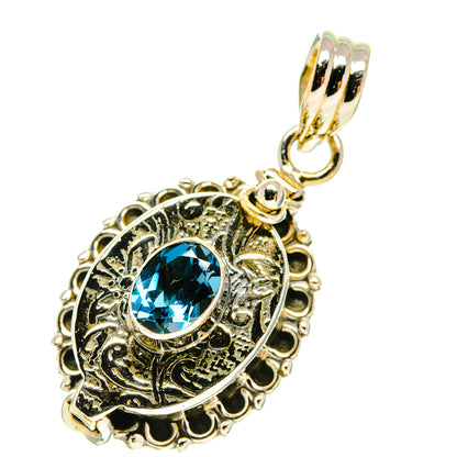 Blue Topaz Pendants handcrafted by Ana Silver Co - PD760101