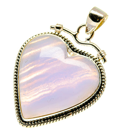 Blue Lace Agate Pendants handcrafted by Ana Silver Co - PD760116