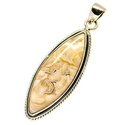 Laguna Lace Agate Pendants handcrafted by Ana Silver Co - PD760133