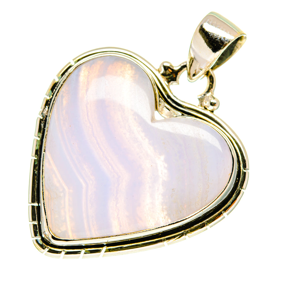 Blue Lace Agate Pendants handcrafted by Ana Silver Co - PD760194