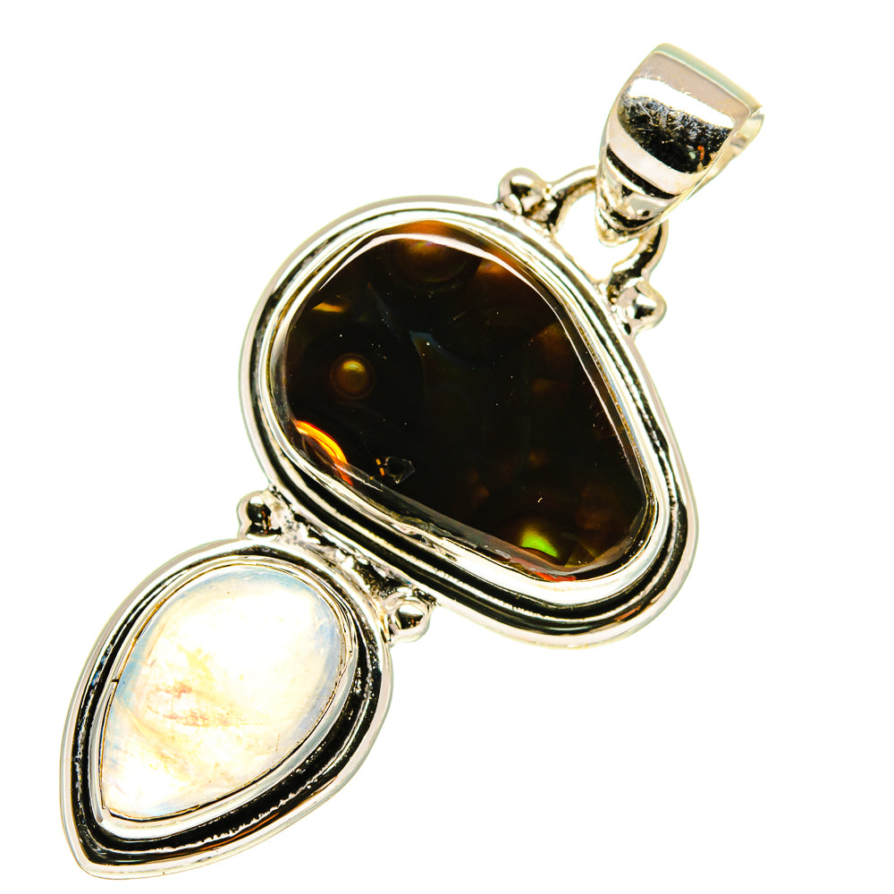 Mexican Fire Agate Pendants handcrafted by Ana Silver Co - PD760266
