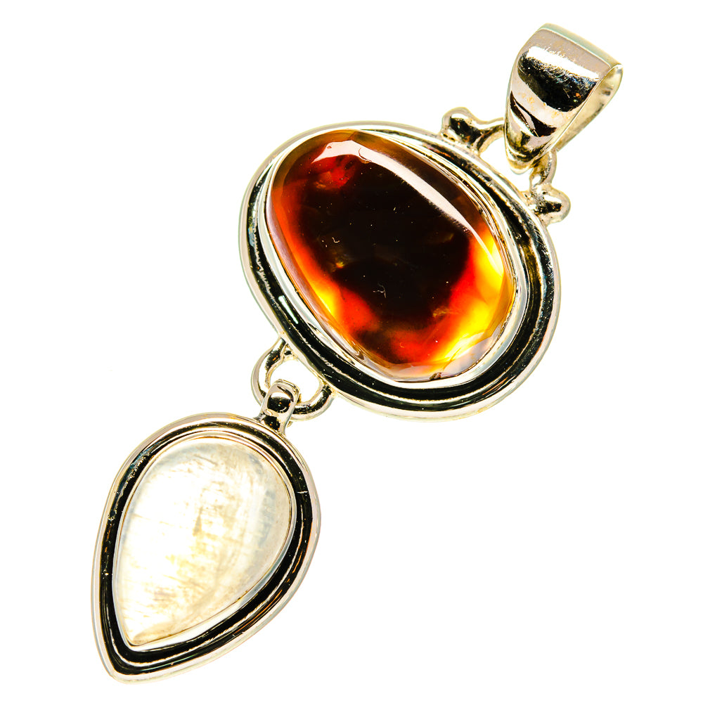 Mexican Fire Agate Pendants handcrafted by Ana Silver Co - PD760296