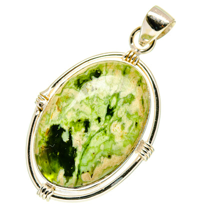 Australian Green Opal Pendants handcrafted by Ana Silver Co - PD760345