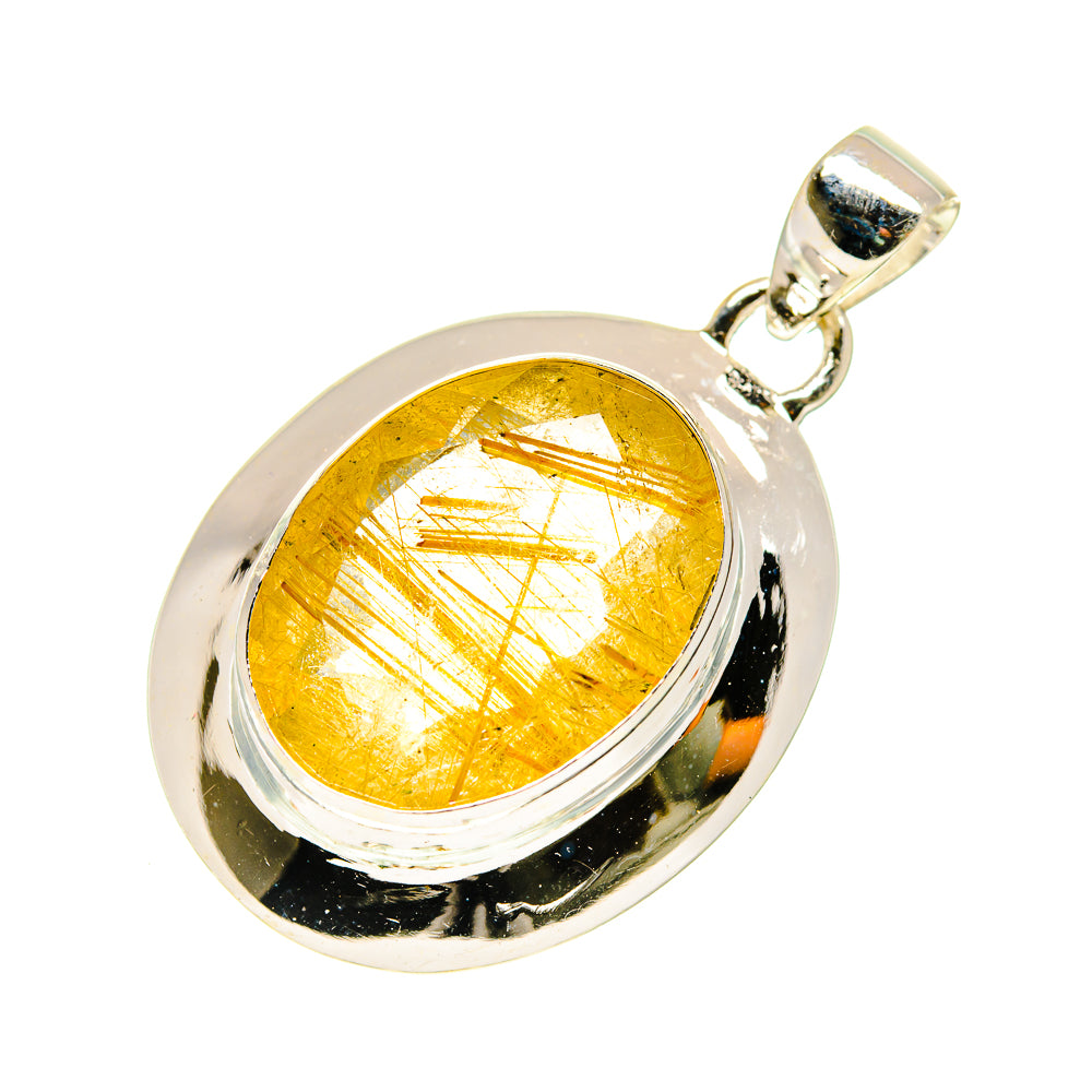 Rutilated Quartz Pendants handcrafted by Ana Silver Co - PD760417