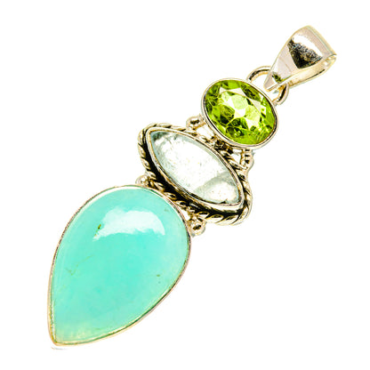 Peruvian Amazonite Pendants handcrafted by Ana Silver Co - PD760448