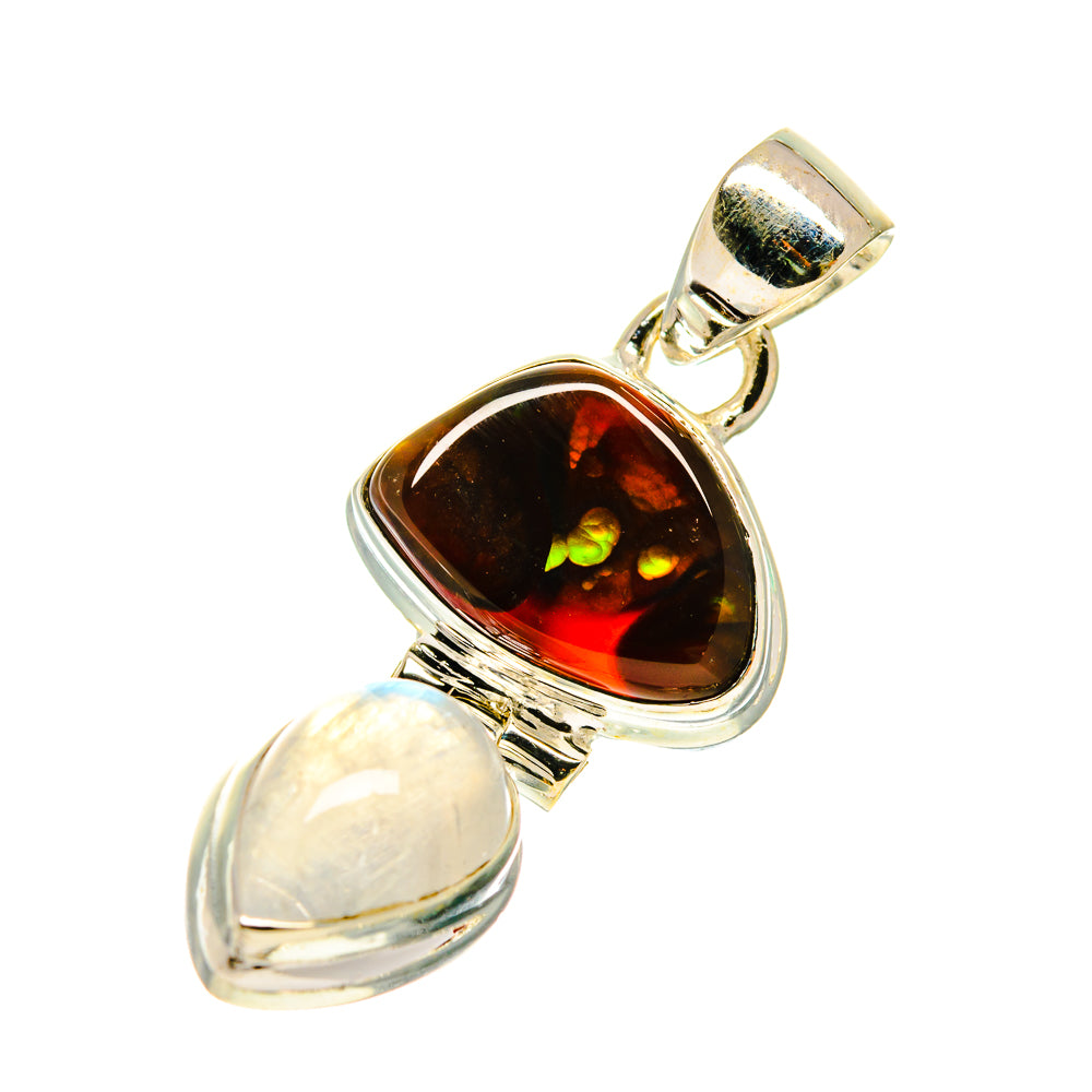 Mexican Fire Agate Pendants handcrafted by Ana Silver Co - PD760453