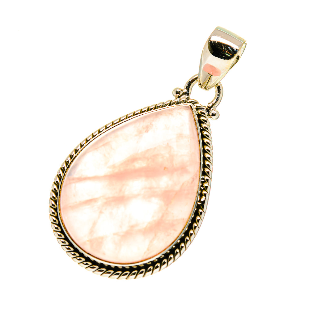 Rose Quartz Pendants handcrafted by Ana Silver Co - PD760473