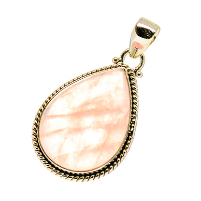 Rose Quartz Pendants handcrafted by Ana Silver Co - PD760473