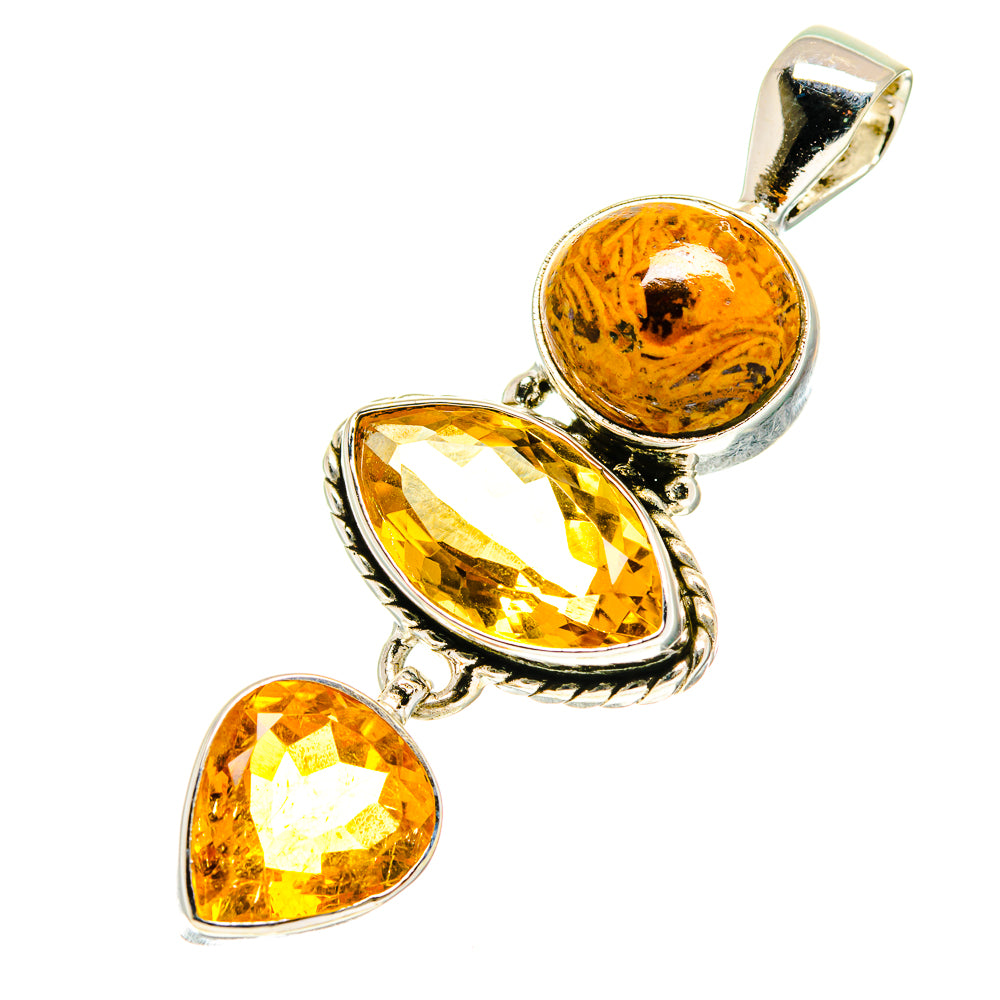 Palm Wood Jasper Pendants handcrafted by Ana Silver Co - PD760480