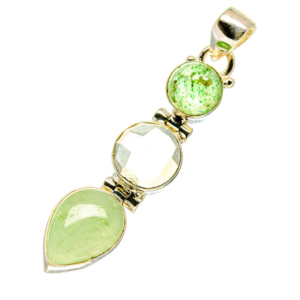 Prehnite Pendants handcrafted by Ana Silver Co - PD760495