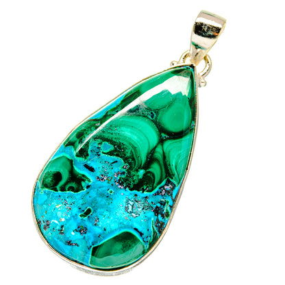 Malachite In Chrysocolla Pendants handcrafted by Ana Silver Co - PD760497