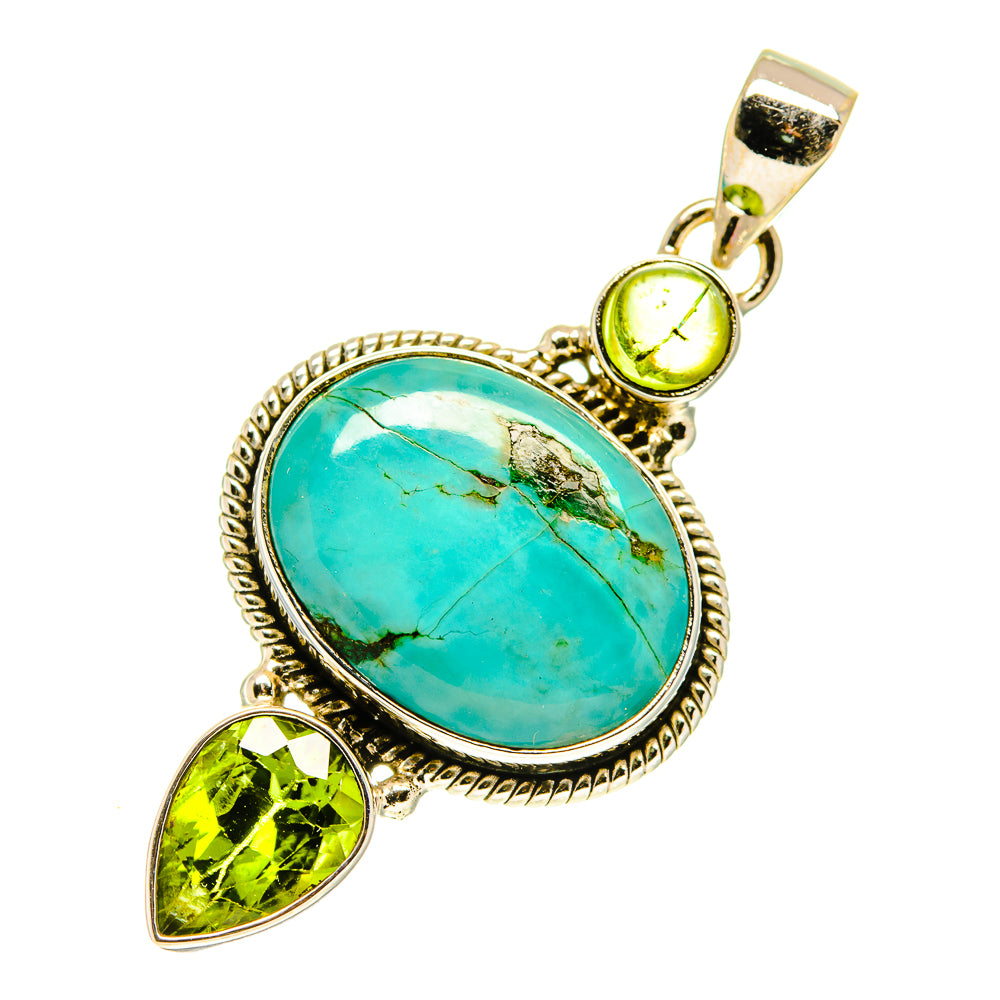 Tibetan Turquoise Pendants handcrafted by Ana Silver Co - PD760554