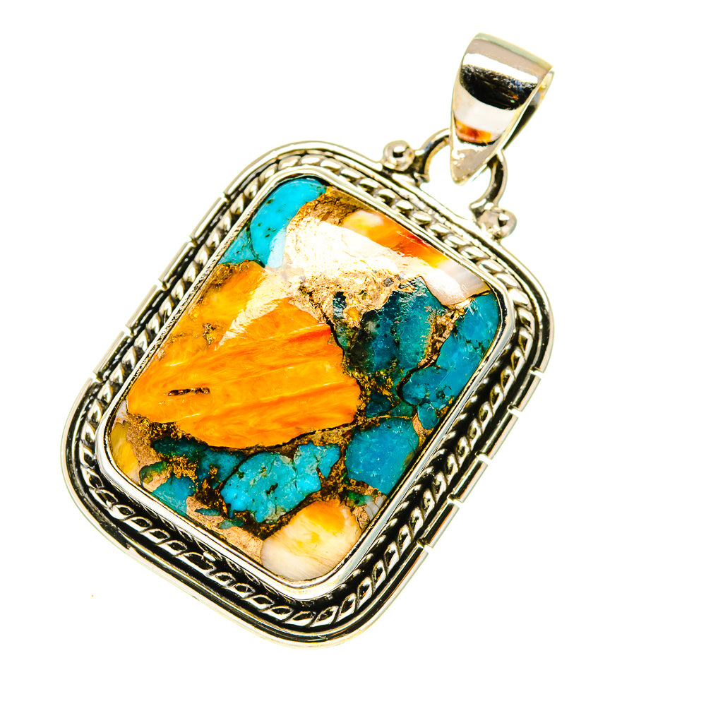Blue Copper Composite Turquoise Pendants handcrafted by Ana Silver Co - PD760555